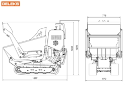 mini rupsdumper mini dumper op rupsbanden met bs v3000