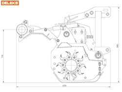 hydraulisch verschuifbare klepelmaaier met hamerklepels zware uitvoering model gorilla 220