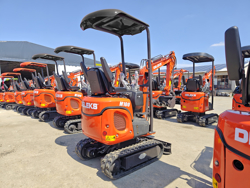 mini graafmachine met toebehoren 1 ton mod m100