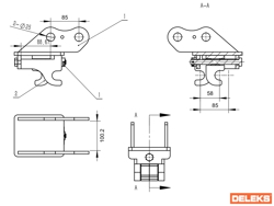 mechanische snelwissel voor mini graafmachine s100
