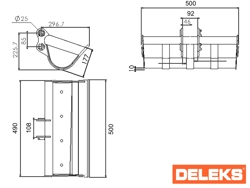 graafbak voor mini graafmachine 500