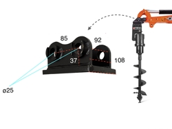 grondboor mini graafmachine met toebehoren 1 ton mod m100