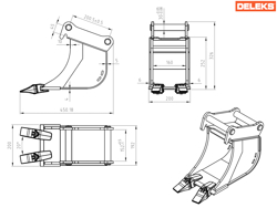 graafbak voor mini graafmachine bhb 200 s30