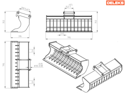 graafbak voor minigraafmachine s100 800sts30