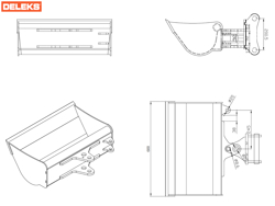 graafbak kantelbak hydraulisch voor minigraafmachine s100 600s30