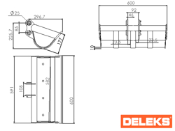 graafbak voor mini graafmachine 600