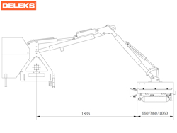 hydraulische armmaaier klepelmaaier met verlengarm voor tractoren mod airone