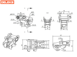 mechanische snelwissel voor mini graafmachine