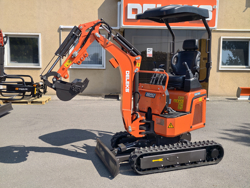 mini graafmachine met toebehoren mod e120