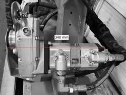 hydraulische arm met 130cm maaibalk mod falco