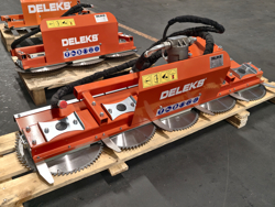 hydraulische snoeizaag met 5 zaagbladen cutter5